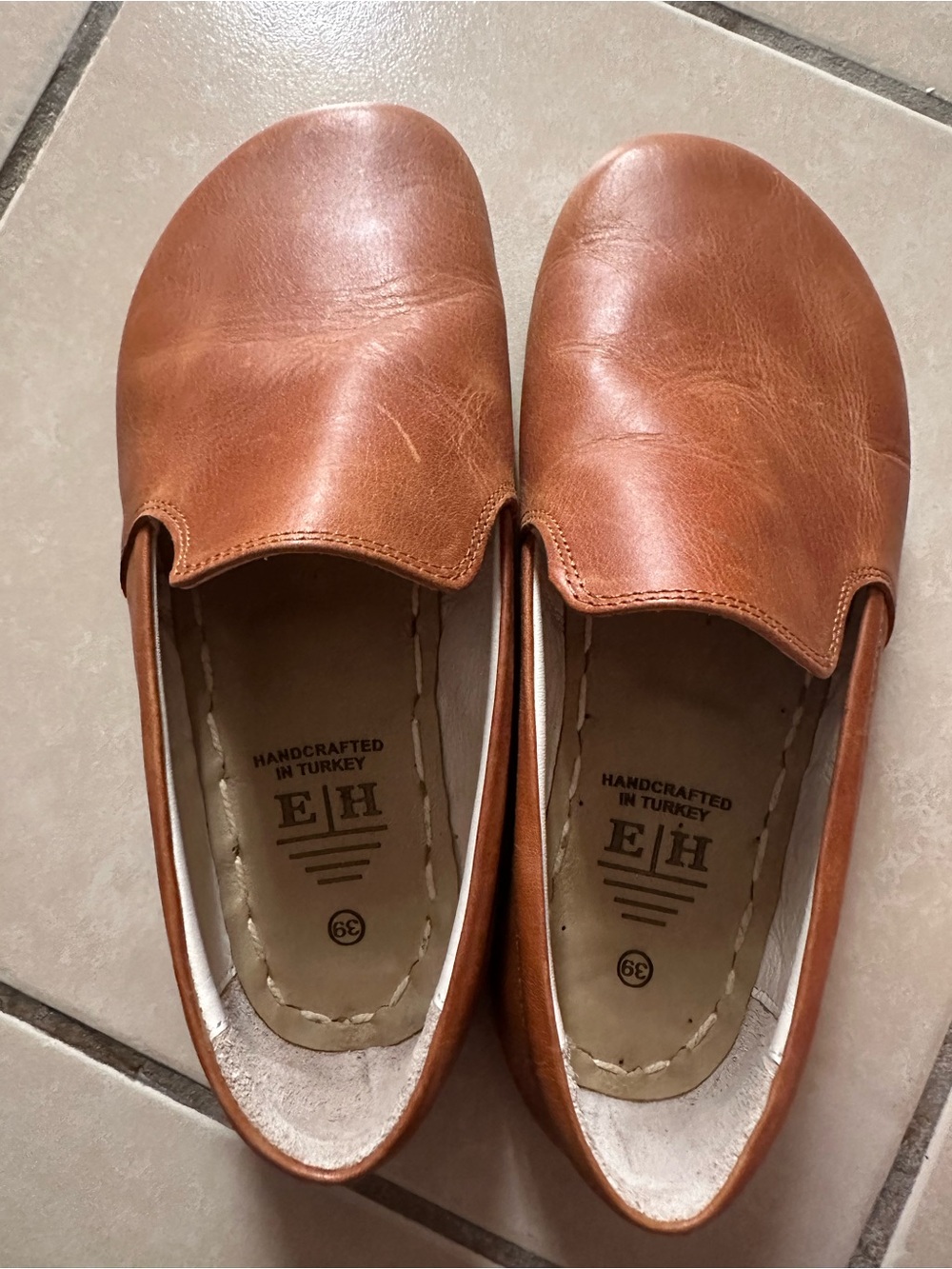 EARTHING HARMONY Barefoot grounding leather loafer size 39